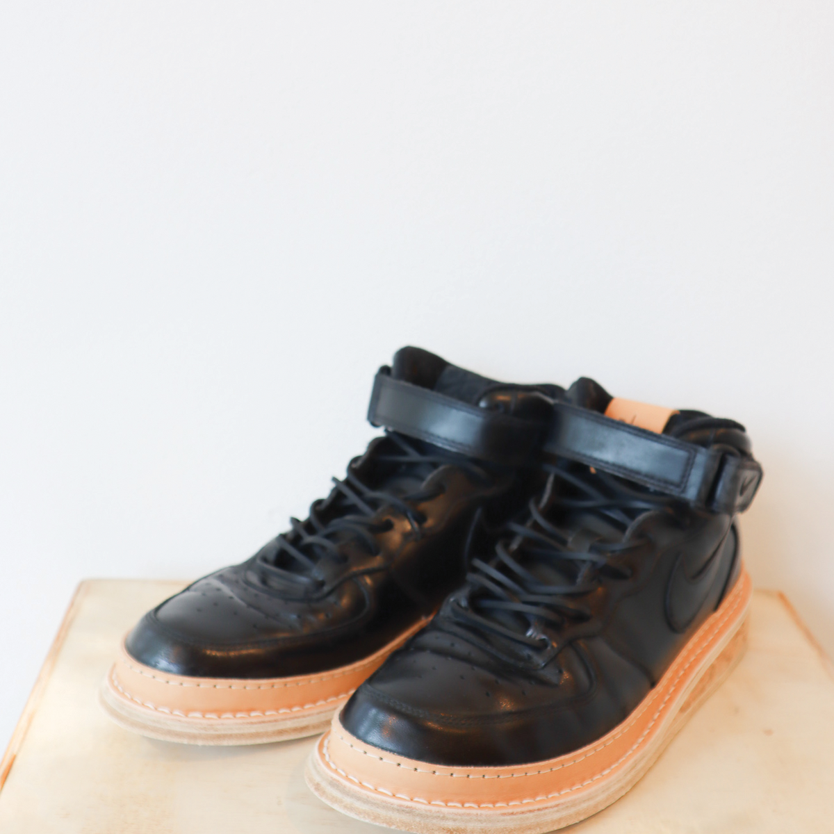 Peterson Stoop Nike Air Force Mid with Black Tan Leather Cork Sole Corre Seattle