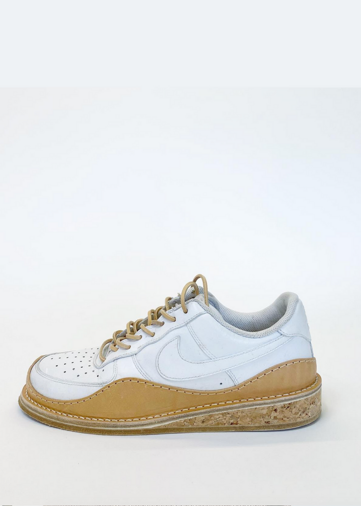 シューズ・靴 PETERSON STOOP 21SS Nike Air Force 1 Peterson Stoop Nike Air Force Low White Leather Sole Wavy Cork
