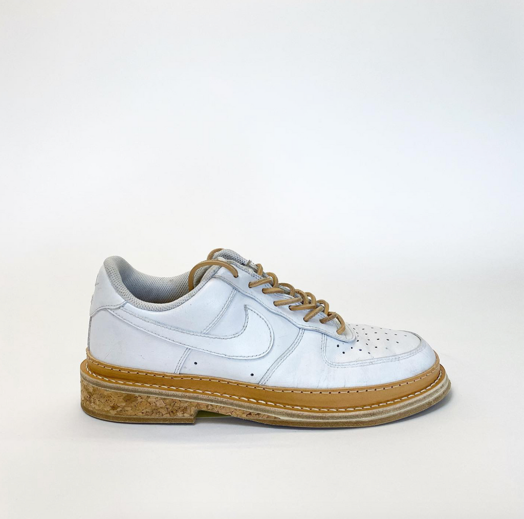 Peterson Stoop Nike Air Force Low White Leather Sole Wavy Cork